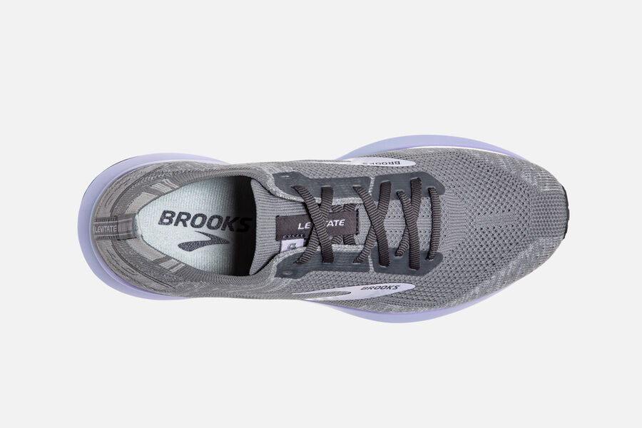 Brooks Levitate 4 Road Running Shoes Womens Grey/Purple 398107-PGN